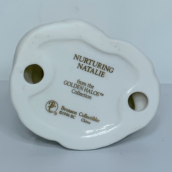 Vintage Angel Golden Halos Nurturing Natalie Porcelain Figure Bronson 1996 - Picture 2 of 14